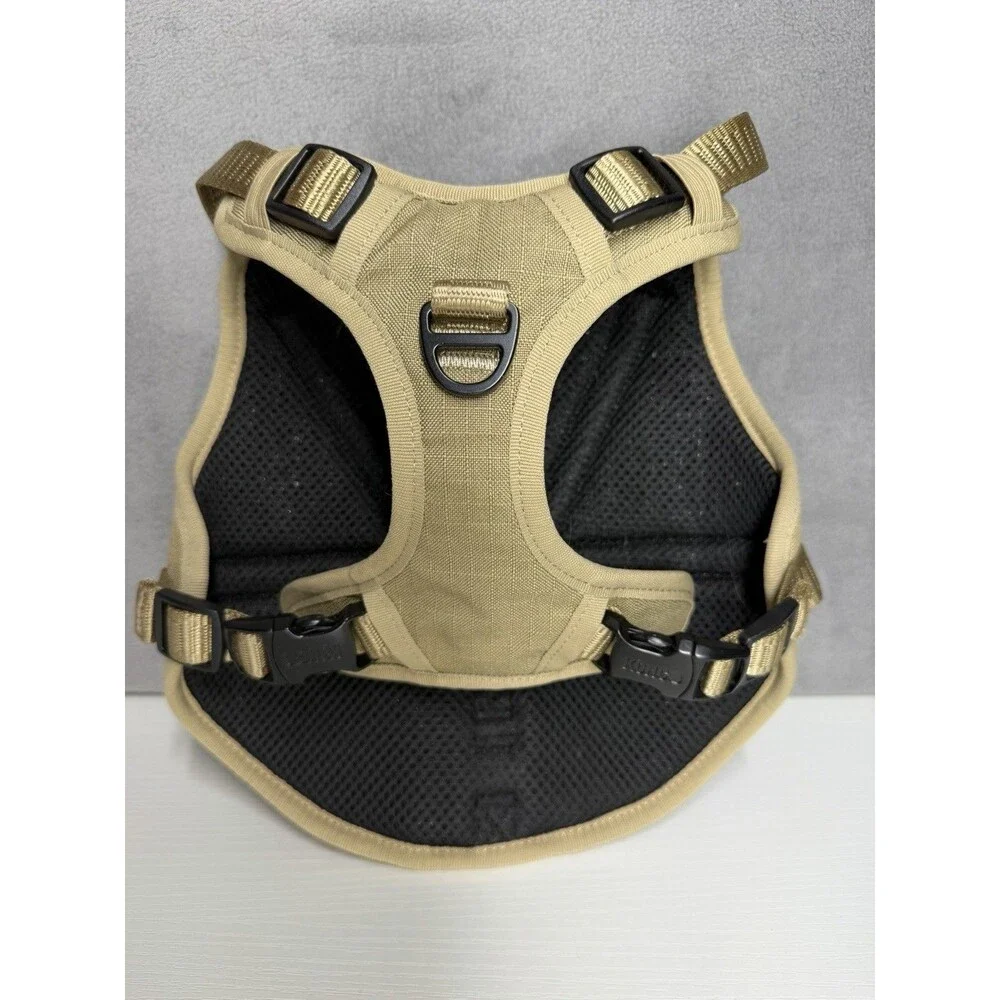KONG Tactical Dog Harness Vest Size Small with Carry Pouches Handle Tan Khaki